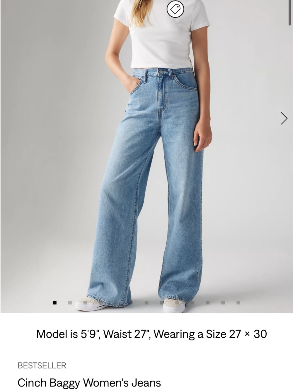 Levi's Light Blue Baggy Wide-Leg Women's Jeans